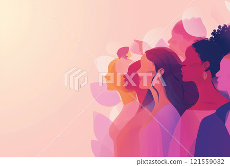 international women's day. Women's history month celebration background .generative ai international women's day. Women's history month celebration background .generative ai 121559082