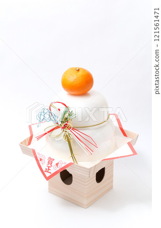 Kagami mochi, New Year, Japan, ancient Japan, mandarin oranges, New Year, New Year's greetings, tradition, New Year's greetings, Japanese style, Noh, New Year's decorations, decorations, events, Japanese 121561471