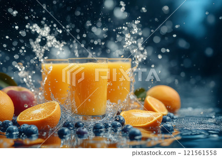 Fresh orange juice 121561558