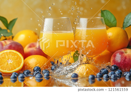 Fresh orange juice 121561559