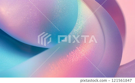 A gradient background with shades of pink, blue and purple with shimmering particles and  texture that is glossy and creates a sense of magic.  121561847