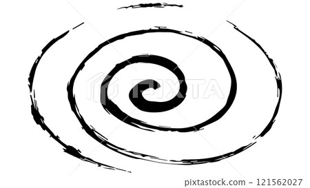 Large black whirlpool hand drawn in ink on white background, careless spiral drawn with dry wide brush, the concept of hypnosis, imitation of hallucinations, grunge style, abstract stroke Large black whirlpool hand drawn in ink on white background, careless spiral drawn with dry wide brush, the concept of hypnosis, imitation of hallucinations, grunge style, abstract stroke 121562027