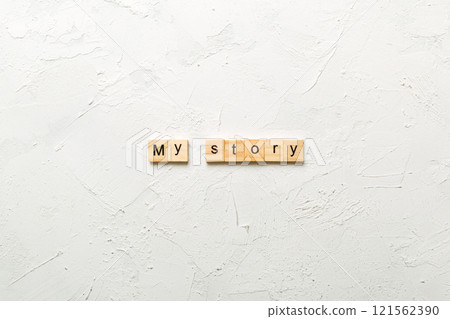 my purposes word written on wood block. my purposes text on cement table for your desing, concept 121562390