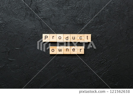 product owner word written on wood block. product owner text on table, concept product owner word written on wood block. product owner text on table, concept 121562638