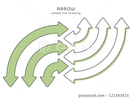 Arrow illustrations that can be used in documents 121563615