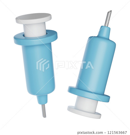 syringe 3D icon symple illustration syringe 3D icon symple illustration 121563667