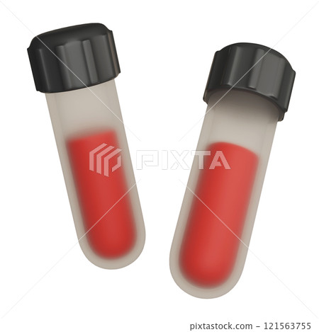 blood sample flask 3D icon 121563755