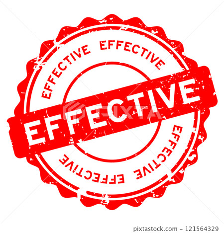 Grunge red effective word round seal stamp on white background Grunge red effective word round seal stamp on white background 121564329