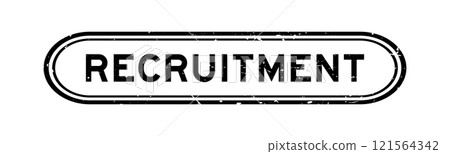 Grunge black recrutiment word rubber seal stamp on white background Grunge black recrutiment word rubber seal stamp on white background 121564342