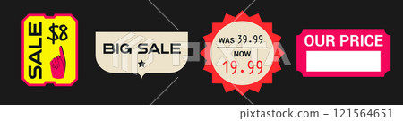 Cool Trendy Discount labels 121564651