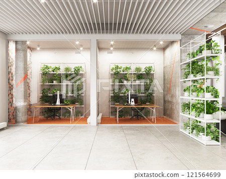 Modern office with plants, Modern office with plants, 121564699