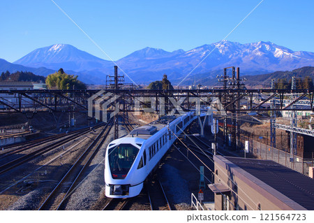 Nikko City: Spacia X heading from Shimoimaichi Station to Kinugawa Onsen Station Nikko City: Spacia X heading from Shimoimaichi Station to Kinugawa Onsen Station 121564723