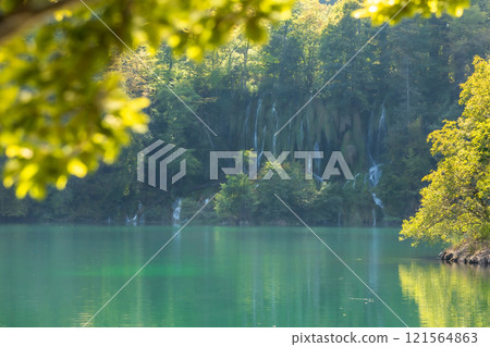 Waterfall in Plitvice National Park, Croatia 121564863