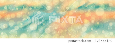 Retro pale bokeh blurred beach seamless bg with bubbles and overlay noise texture 121565180