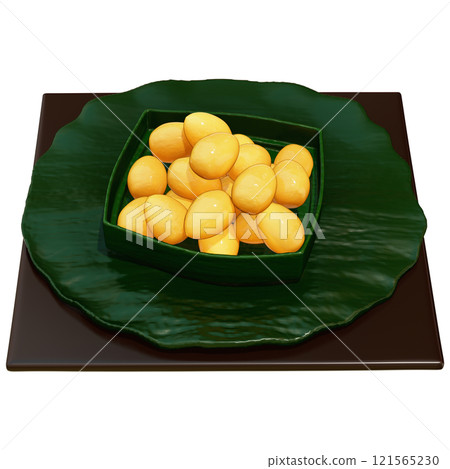 Thai Dessert , Thong Yod Clipart On transparent background , 3D Rendering 121565230