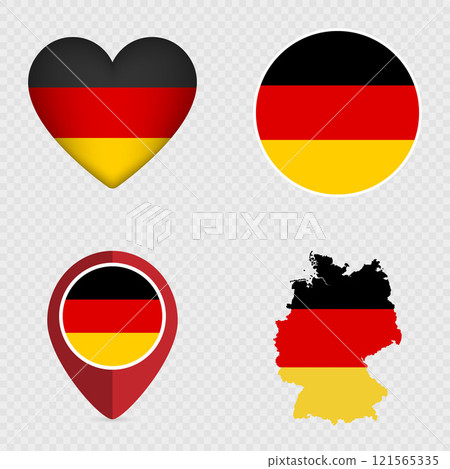 Germany Flag Icons Pack. Vector illustration. 121565335