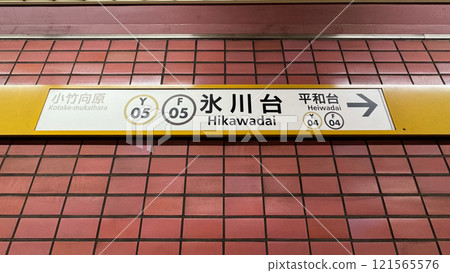 東京Metro地鐵冰川台站站名顯示 東京Metro地鐵冰川台站站名顯示 121565576