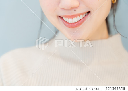 健康牙齒的肖像 121565856