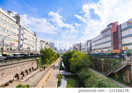 Dongdaemun streetscape in Seoul, South Korea 121566276