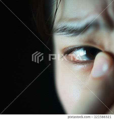 一個女人強忍淚水的肖像 121566321