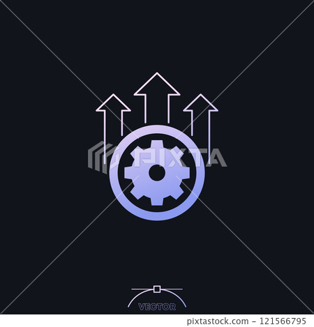 increase production or efficacy icon, vector 121566795