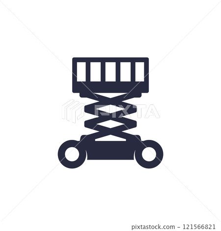 lifting platform icon, scissor lift pictogram lifting platform icon, scissor lift pictogram 121566821
