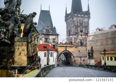 Mysterious Charles Bridge In Prague: one of most popular Europe's Amazing Historical Sights 121567155