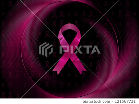 Breast cancer awareness month. Pink ribbon tape concept background 121567721