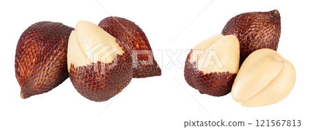Salak snake fruit isolated on white background  with full depth of field 121567813