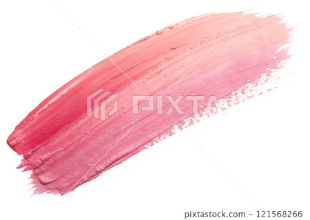 Abstract colored pink watercolor brush stroke isolated on the white background Abstract colored pink watercolor brush stroke isolated on the white background 121568266