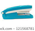 Blue stapler isolated on a white background, clipping path included 121568781