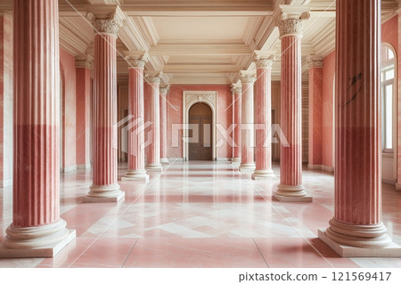 Palace interior background columns hall 121569417