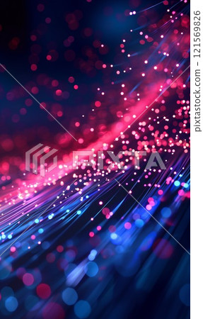colorful abstract background with shiny neon purple and blue glitter and waves, technology and cyberspace background 121569826