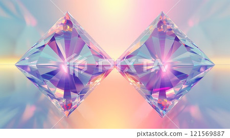 perfect purple gem crystals on pink background, luxury diamond abstract background 121569887