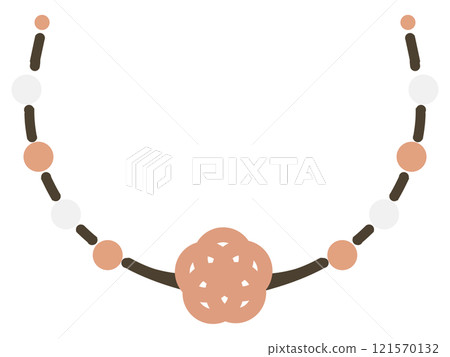 Pale orange simple floral frame 121570132