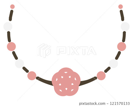 Pink simple flower frame 121570133