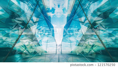 abstract futuristic lines and reflected geometry background, contemporary tech fractal, abstract futuristic lines and reflected geometry background, contemporary tech fractal, 121570250