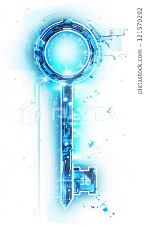 digital key for privacy and security protection, technology and information safety, cyberspace password protect concept 121570292