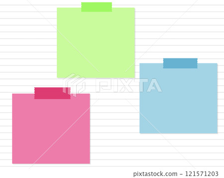 Notes attached to a notebook 121571203