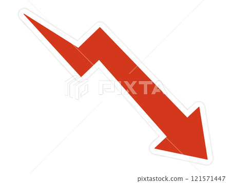 Rising and falling arrows 121571447