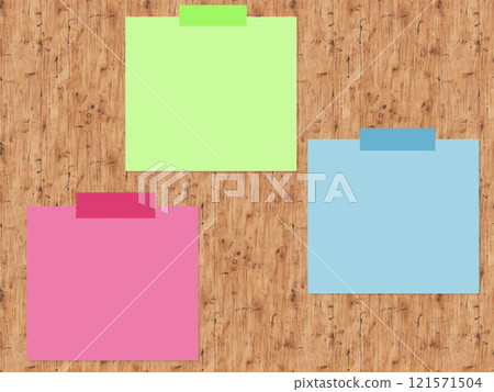 貼在木板上的備忘錄“人工智慧生成的圖像” 121571504