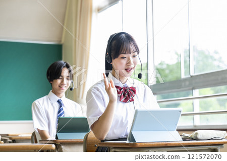 線上英語會話課程課堂男女高中初中ICT 線上英語會話課程課堂男女高中初中ICT 121572070