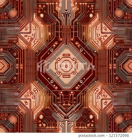 重複無縫基礎插畫素材紅色 121572098