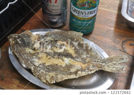 Deep fried chicken breast 121572681
