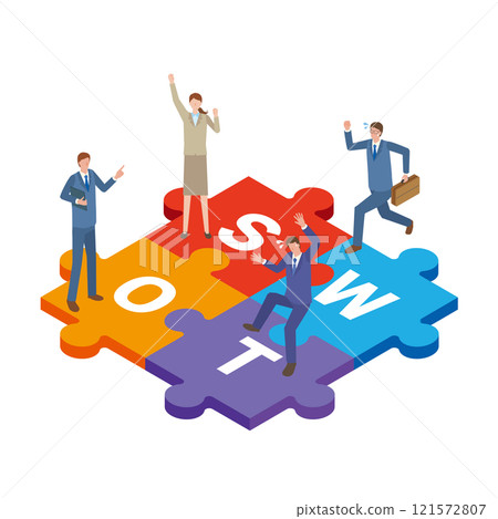 SWOT analysis illustration 121572807