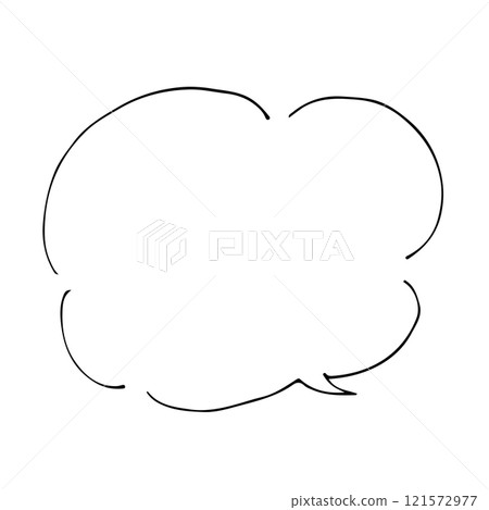 簡單的筆手寫風格向量語音氣泡 121572977
