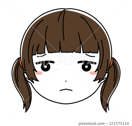 女孩臉圖示說明 121573114