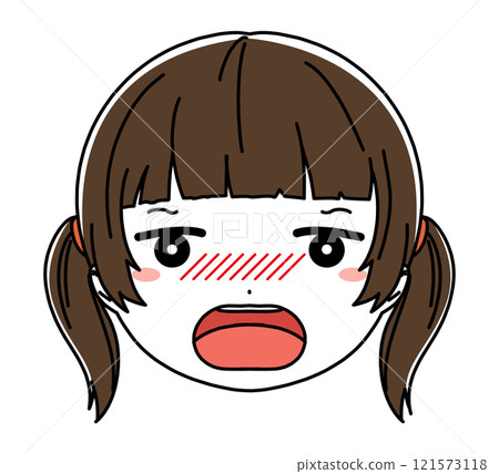 女孩臉圖示說明 121573118