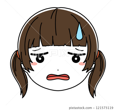 女孩臉圖示說明 121573119