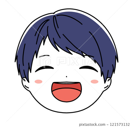 男孩臉圖示說明 121573132